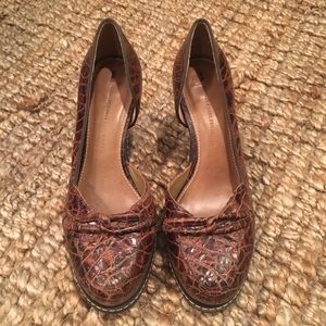 Anthropologie brand Schuler & sons croc heels